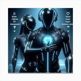 Man And A Woman In Space Canvas Print