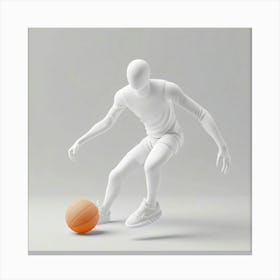 Basketball Player Dribbling 4 Canvas Print