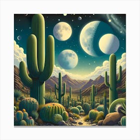 Cactus Desert 1 Canvas Print