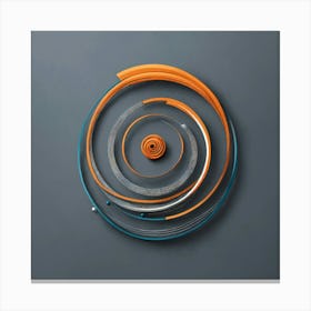 Design Of Professional Logo Featuring Two Hoops In (1) Canvas Print