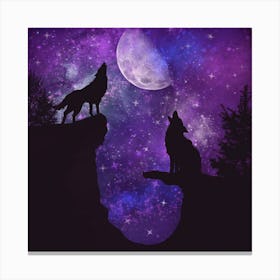 Wolf Duet Canvas Print