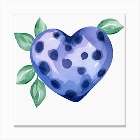 Blueberry Heart Canvas Print