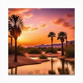 Sunset In The Desert 8 Canvas Print