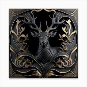 Golden Deer Canvas Print