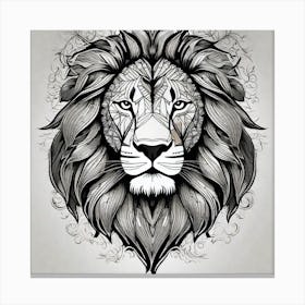 Lion Head Tattoo 3 Canvas Print