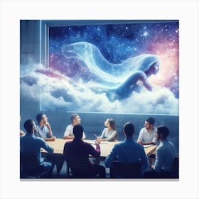 Group Of People At A Meeting Canvas Print