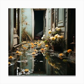 Flooded House Canvas Print
