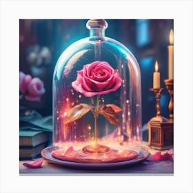 Rose Enchanted Enchanted Rose Beauty And Beast Canvas Print