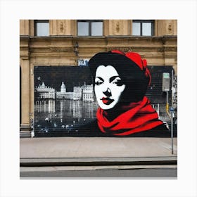 Lady In Red Canvas Print