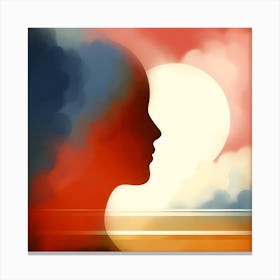 Silhouette Of A Woman 6 Canvas Print