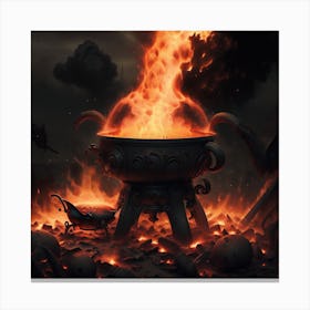 Cauldron Of Fire Canvas Print