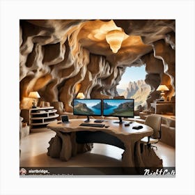 Cave Office Canvas Print
