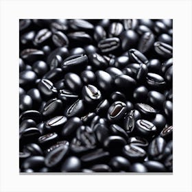 Black Coffee Beans 3 Canvas Print