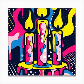 Dripping Candles Canvas Print