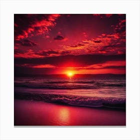 Sunset On The Beach 834 Canvas Print
