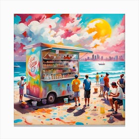 Delightful Treats From The Ice Cream Stand Canvas Print
