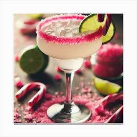 Margarita With Candy Canes 1 Canvas Print