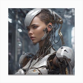 Cyborg Girl #2 Canvas Print