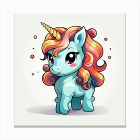 Cute Unicorn 681 Canvas Print