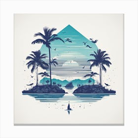 Tropical Island Canvas Print