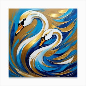 Couple Of Swans Canvas Print