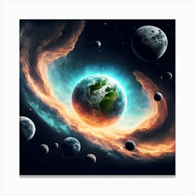 Space Scene 3 Canvas Print