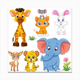 Cute Animals Canvas Print