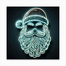 Santa Claus Neon Sign Canvas Print