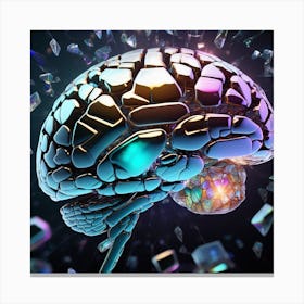 Abstract Brain Canvas Print