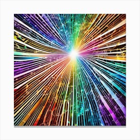 Abstract Colorful Light Burst 2 Canvas Print