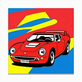 Classic Car in Pop Art Motion Visual Canvas Print