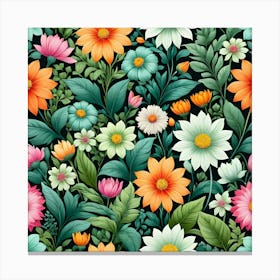 Floral Wallpaper 2 Canvas Print
