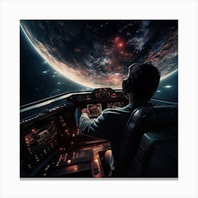 Astronaut In Space Canvas Print