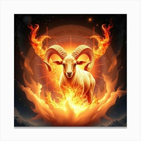 Zodiac Ram 35 Canvas Print