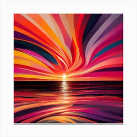 Sunset Over The Ocean 8 Canvas Print