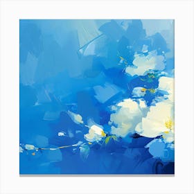 Abstract Of White Flowers Canvas Print