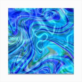 Abstract Blue And Green Swirls Canvas Print