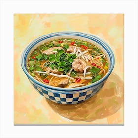 Pho Noodle Soup Yellow 4 Canvas Print