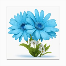 Blue Daisies Canvas Print