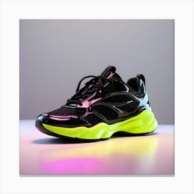 Neon Sneakers Canvas Print