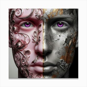 Abstract Of A Face Canvas Print