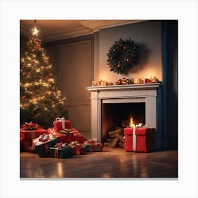 Christmas In The Living Room 34 Canvas Print