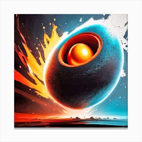 Explosion Of A Planet Canvas Print