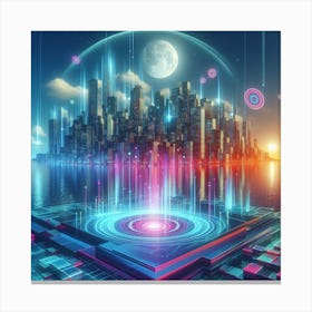Holo-City: A Vision of the Future Canvas Print