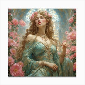 camellia maid Canvas Print