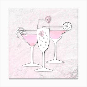 Pink Drinks Canvas Print