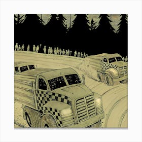 Truck In The Woods Toile