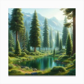 Forest Lake Canvas Print