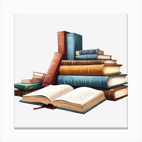 Stack Of Books 2 Canvas Print