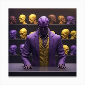 Purple Skulls Canvas Print